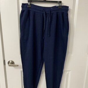 Surf & Swim Co. Fleece Elastic Waist Drawstring Jogger Pants. Dark Navy. Large
